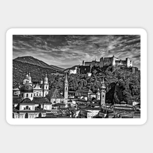 Old town of Salzburg with Hohensalzburg Fortress Sticker